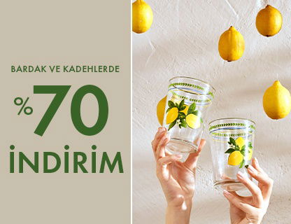 Bardak ve Kadehlerde %70 İndirim