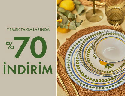Yemek Takımlarında %70 İndirim