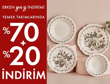 Yemek Takımlarında %70+%20 İndirim