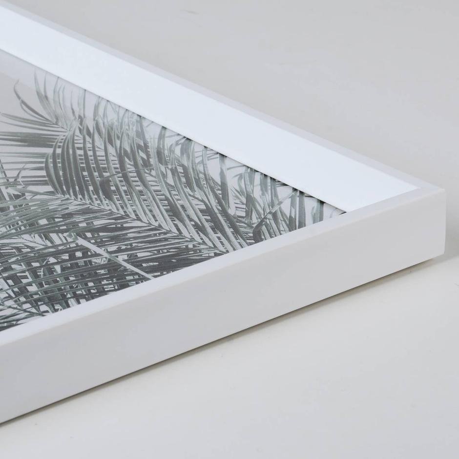  Sulu Boya Fırçalı Çerçeveli Tablo Beyaz (21x30 cm)