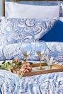  %100 Pamuk Saten Bianca Volanlı Yastık Kılıfı 2'li Mavi (50x70 cm)