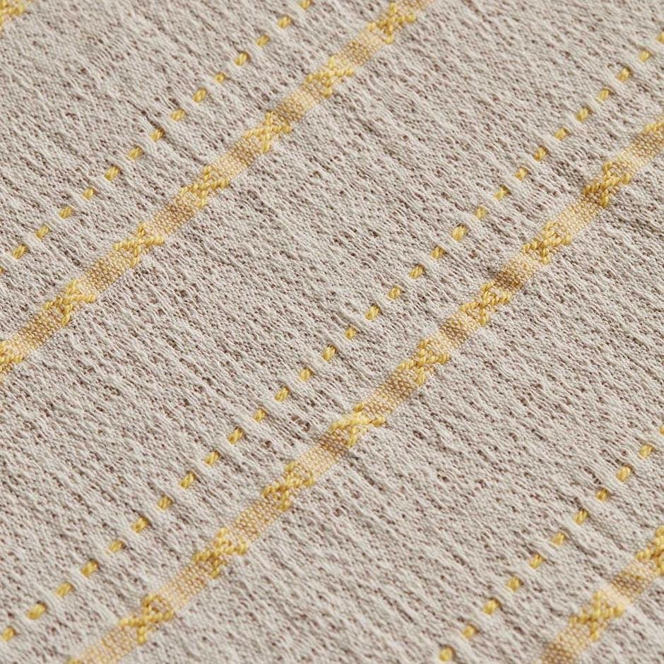  %100 Pamuk	Steva Çift Kişilik Sarı Yatak Örtüsü (220x240 cm)