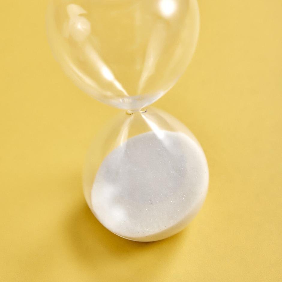  Sand Beyaz Kum Saati (9x9x24 cm)