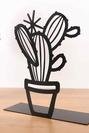  Metal Masa Üstü Biblo Cactus Siyah (22x20 cm)
