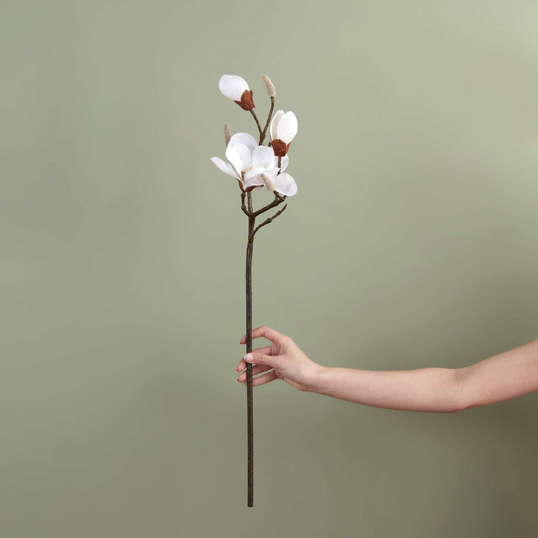 Manolya Beyaz Yapay Çiçek Beyaz (72 cm)