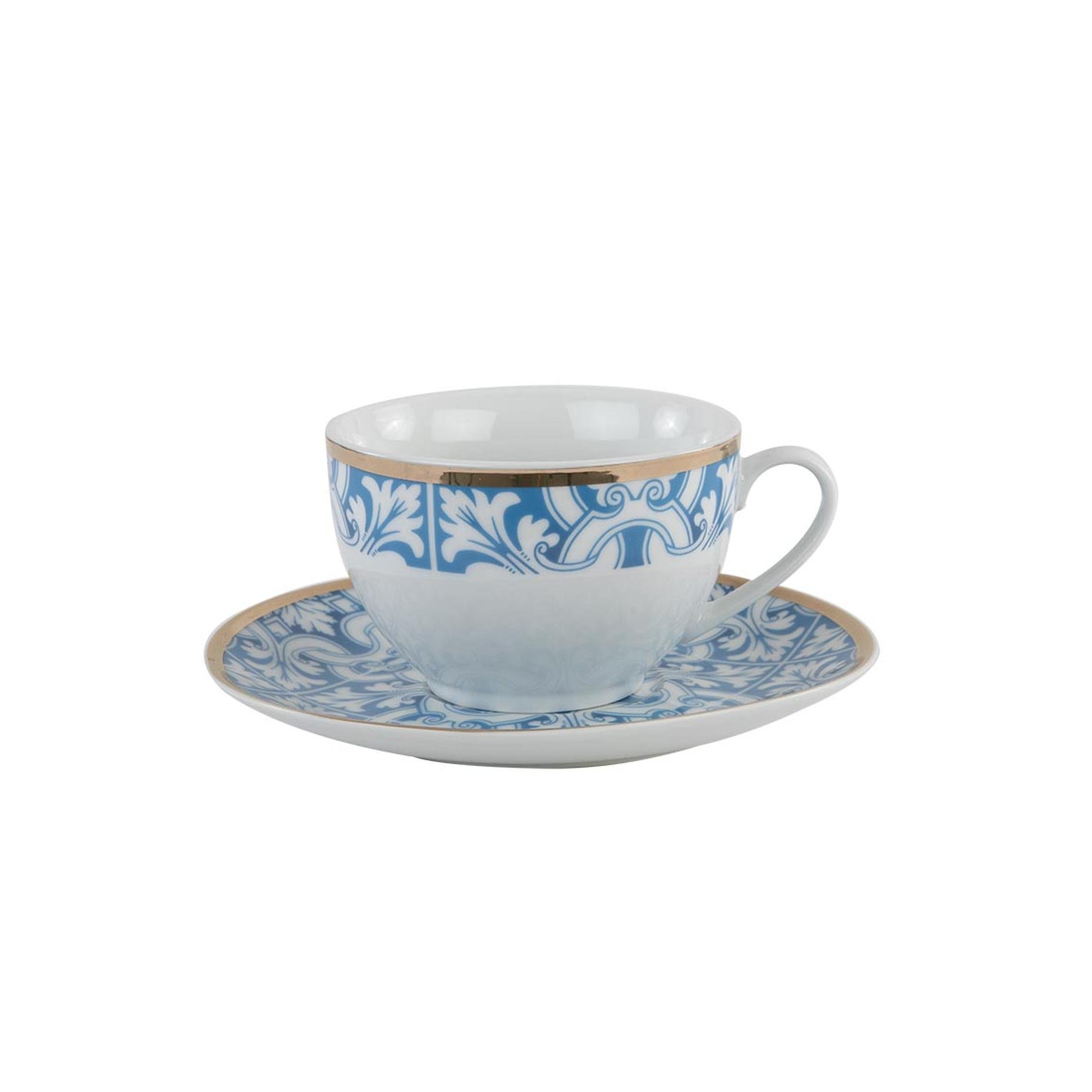 Azul Porselen Çay Fincan Seti Mavi (2'li)