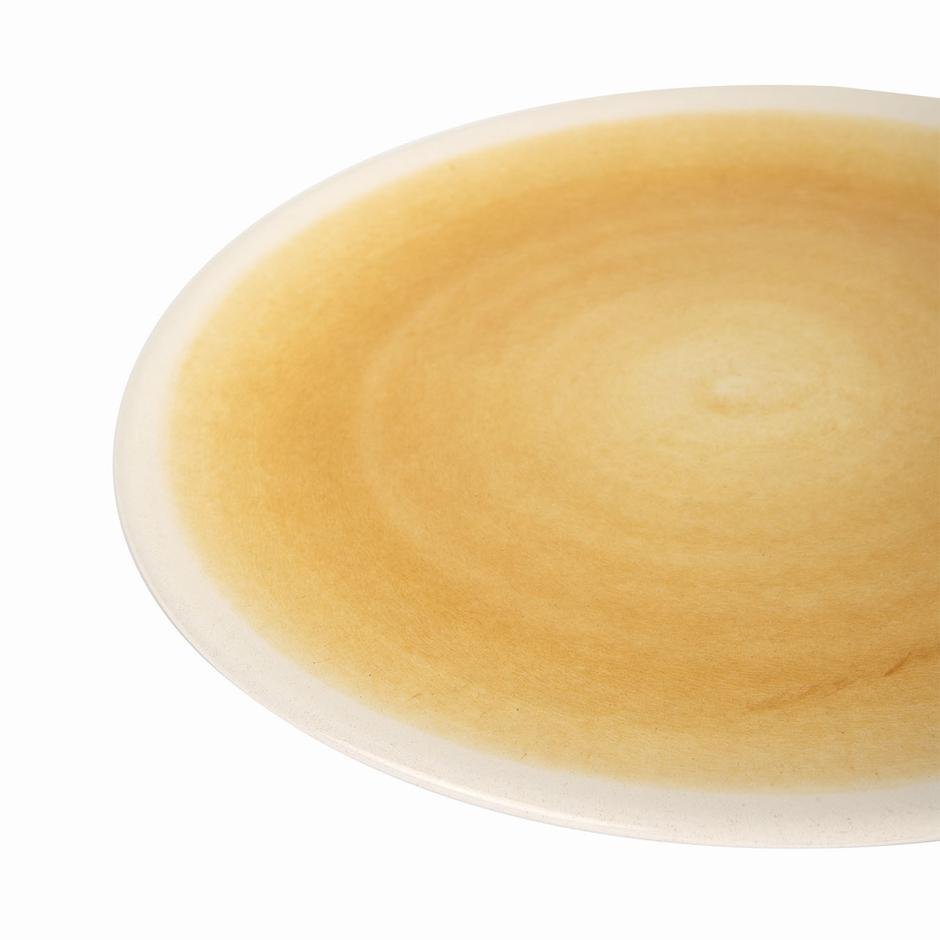  Pure Seramik Pasta Tabağı 6'lı Hardal (21 cm)