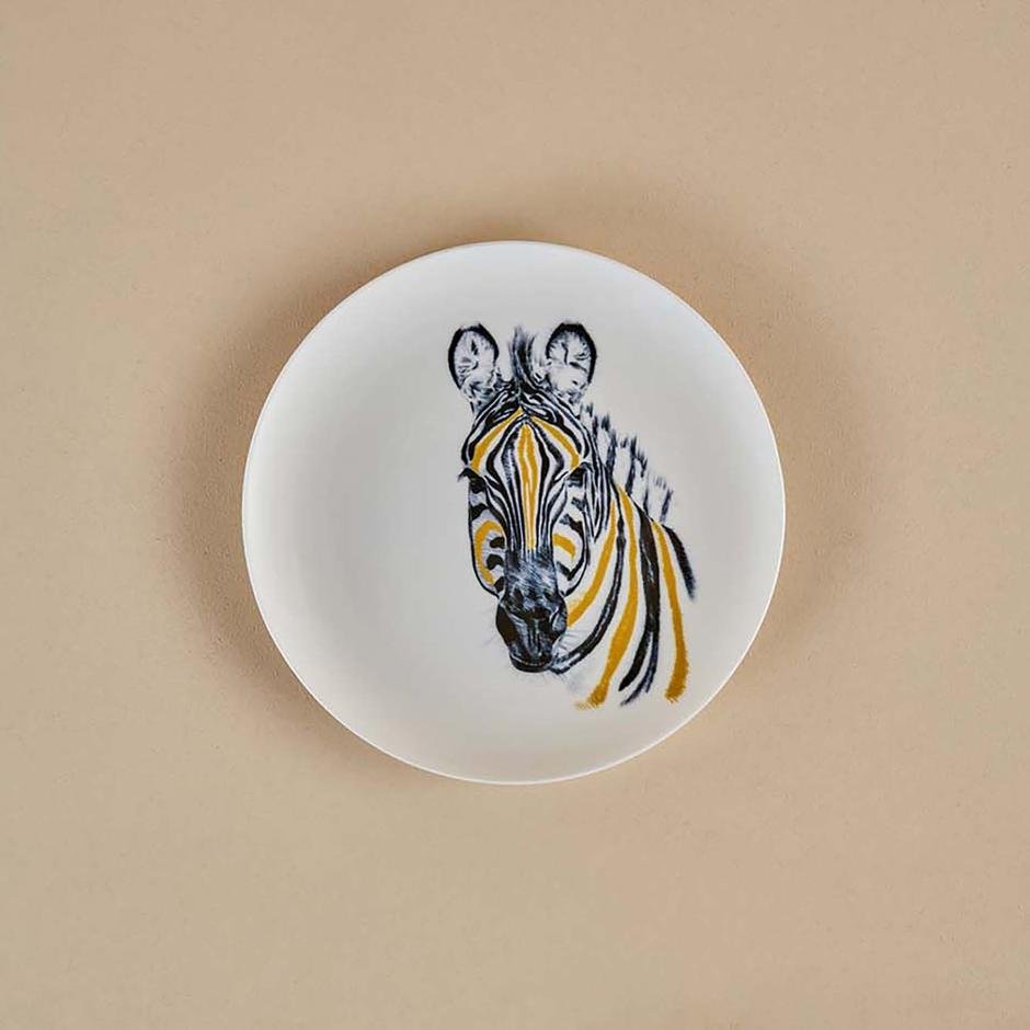  Safari Zebra Porselen Servis Tabağı 6'lı (26 cm)