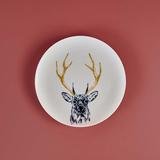 Safari Deer Porselen Servis Tabağı (26 cm)