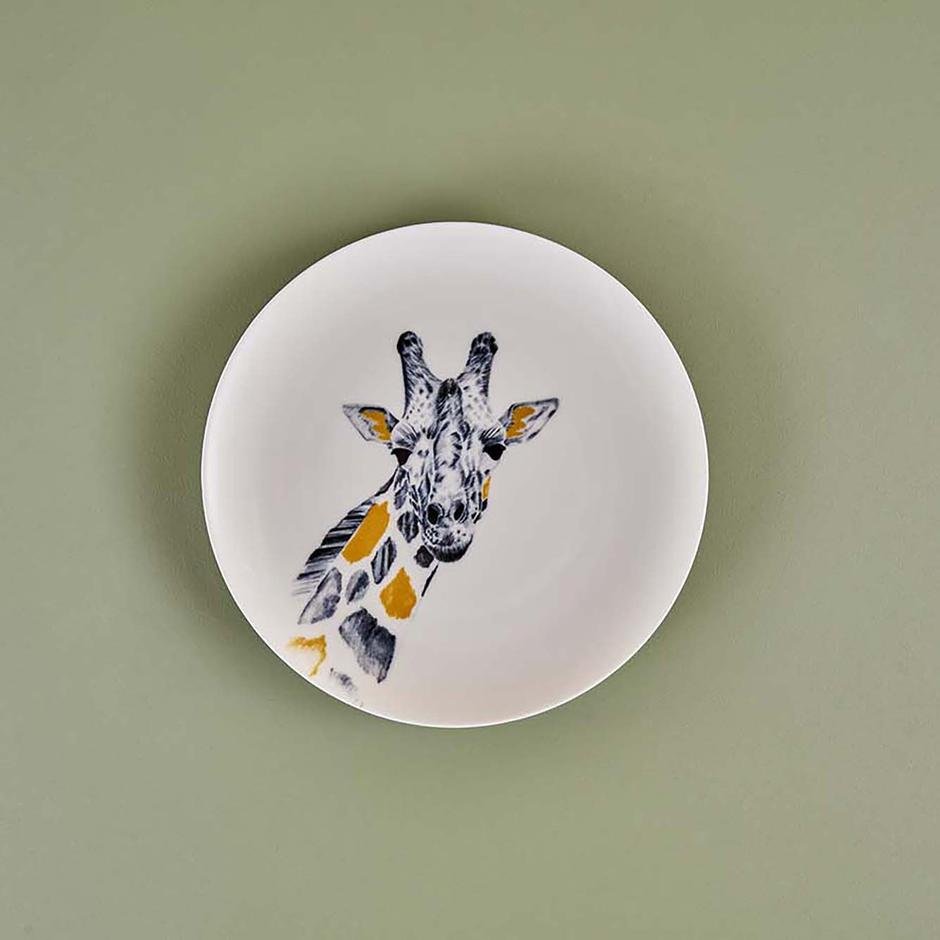  Safari Giraffe Porselen Servis Tabağı (26 cm)