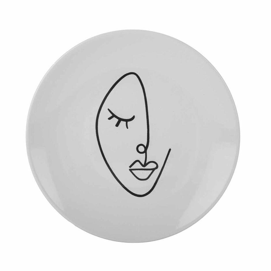  Face Stoneware Pasta Tabağı 6'lı Beyaz (21 cm)