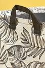  Ocean Home Çizgisel Yaprak Desenli Sepet Siyah (42x31x25 cm)