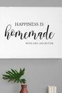  Happiness Is Homemade Beyaz Çerçeveli Tablo (33x48 cm)