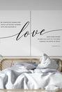 Love Font 2'li Çerçeveli Tablo Seti Beyaz (21x30 cm)