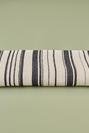  Stripe Pamuklu Çift Kişilik Battaniye Siyah (180x220 cm)