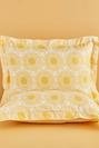  %100 Pamuk Ranforce Sunset Volanlı Yastık Kılıfı 2'li Sarı (50x70 cm)