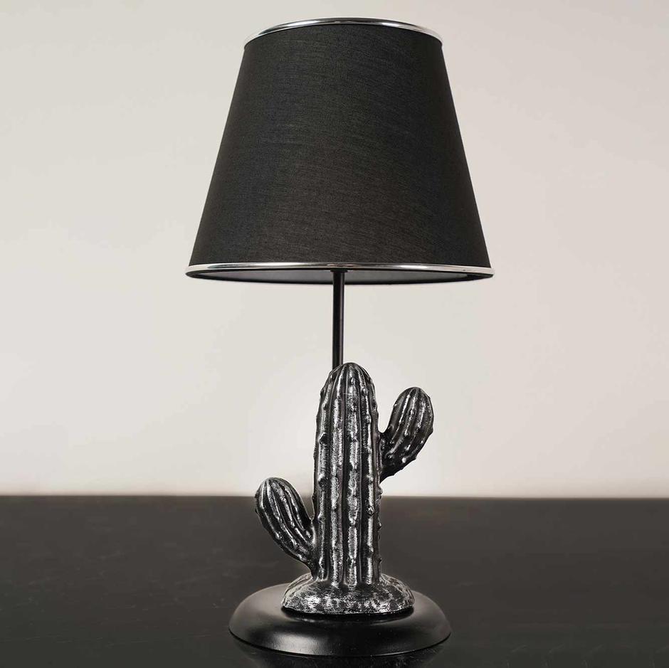  Cactus Abajur Gümüş (15x34 cm)