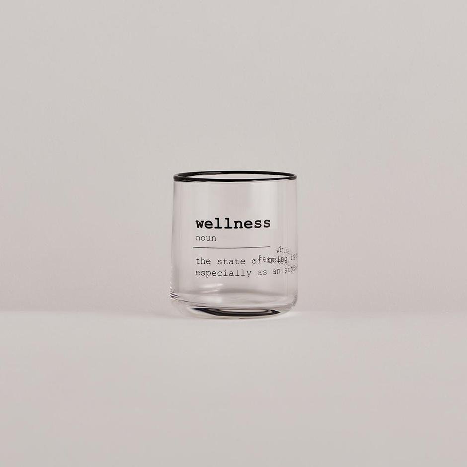  Wellness Word Meşrubat Bardağı Siyah (280 cc)