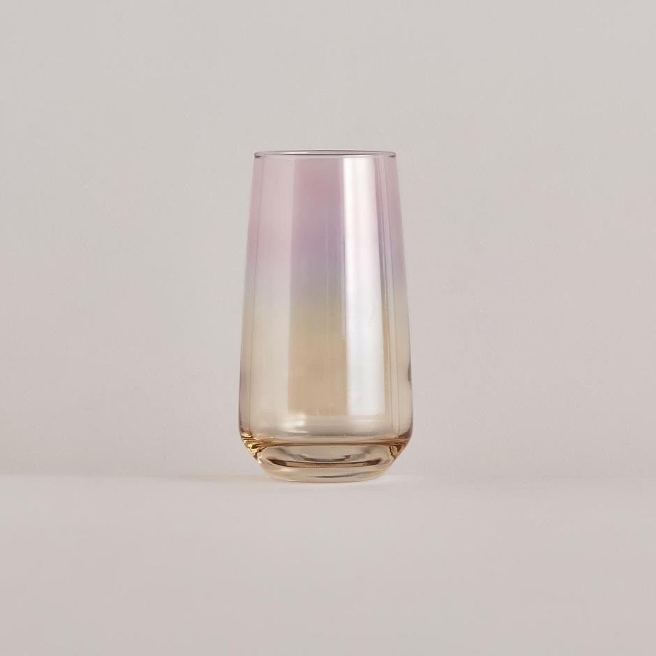  Gradient Meşrubat Bardağı 6lı Pembe-Amber