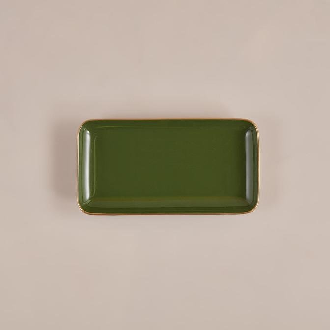Allure Seramik Sunum Tabağı Yeşil (15,5x30 cm)