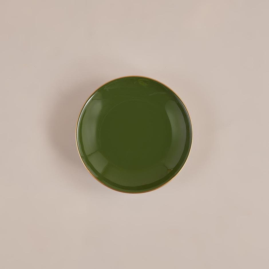  Allure Seramik Yemek Tabağı Yeşil (21 cm)