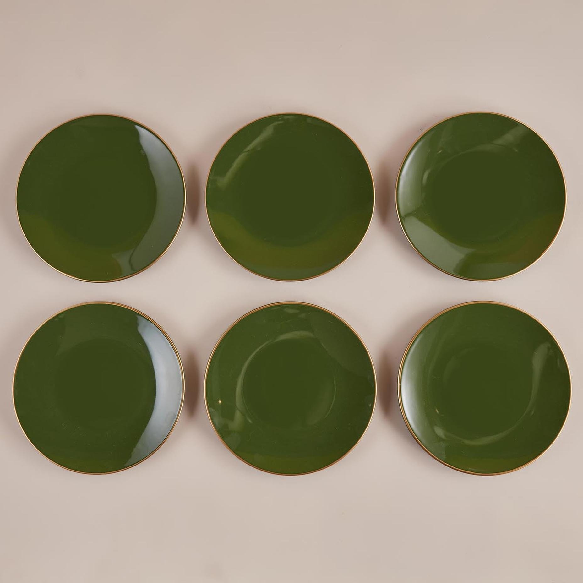 Allure Seramik Servis Tabağı 6'lı Yeşil (26 cm)