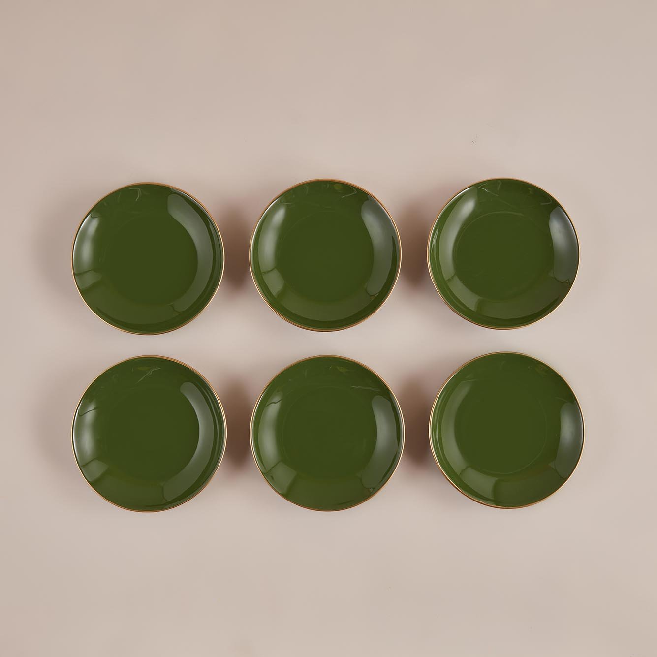 Allure Seramik Yemek Tabağı 6'lı Yeşil (21 cm)