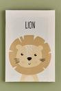  Lion Kanvas Tablo Beyaz (21x30 cm)