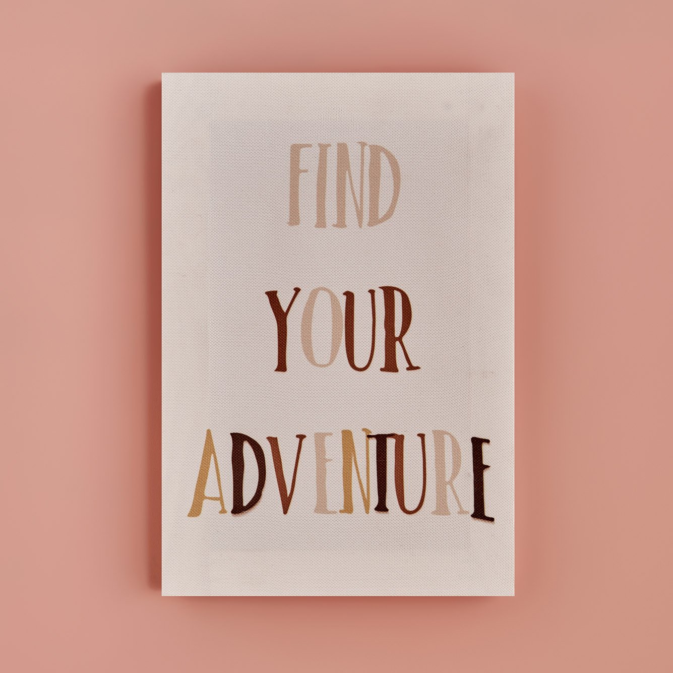 Find Your Adventure Kanvas Tablo Beyaz (21x30 cm)