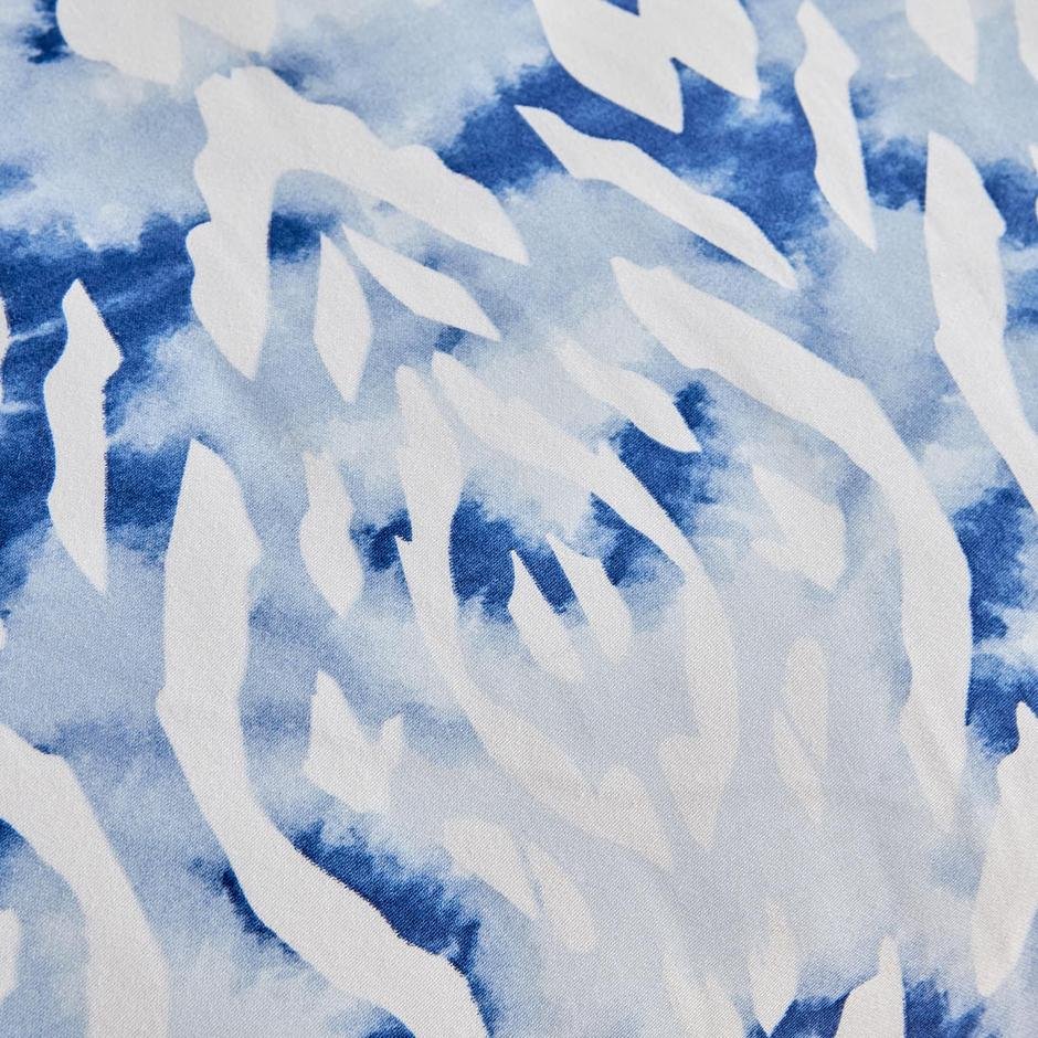 %100 Pamuk Saten Ikat Tek Kişilik Nevresim Seti Mavi (160x220 cm)