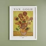 Van Gogh Sunflowers Tablo Beyaz (33x48 cm)