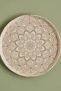  Mandala Porselen Servis Tabağı 6'lı Bej (25 cm)