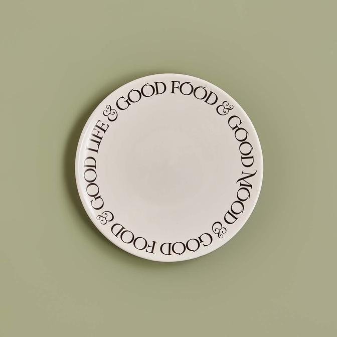 Motto Seramik Pasta Tabağı Beyaz (21 cm)