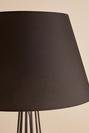  Ardenia Kumaş Başlıklı Metal Lambader Siyah (21x38 cm)