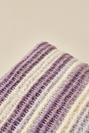  Stripe Pamuklu Çift Kişilik Battaniye Lila (180x220 cm)