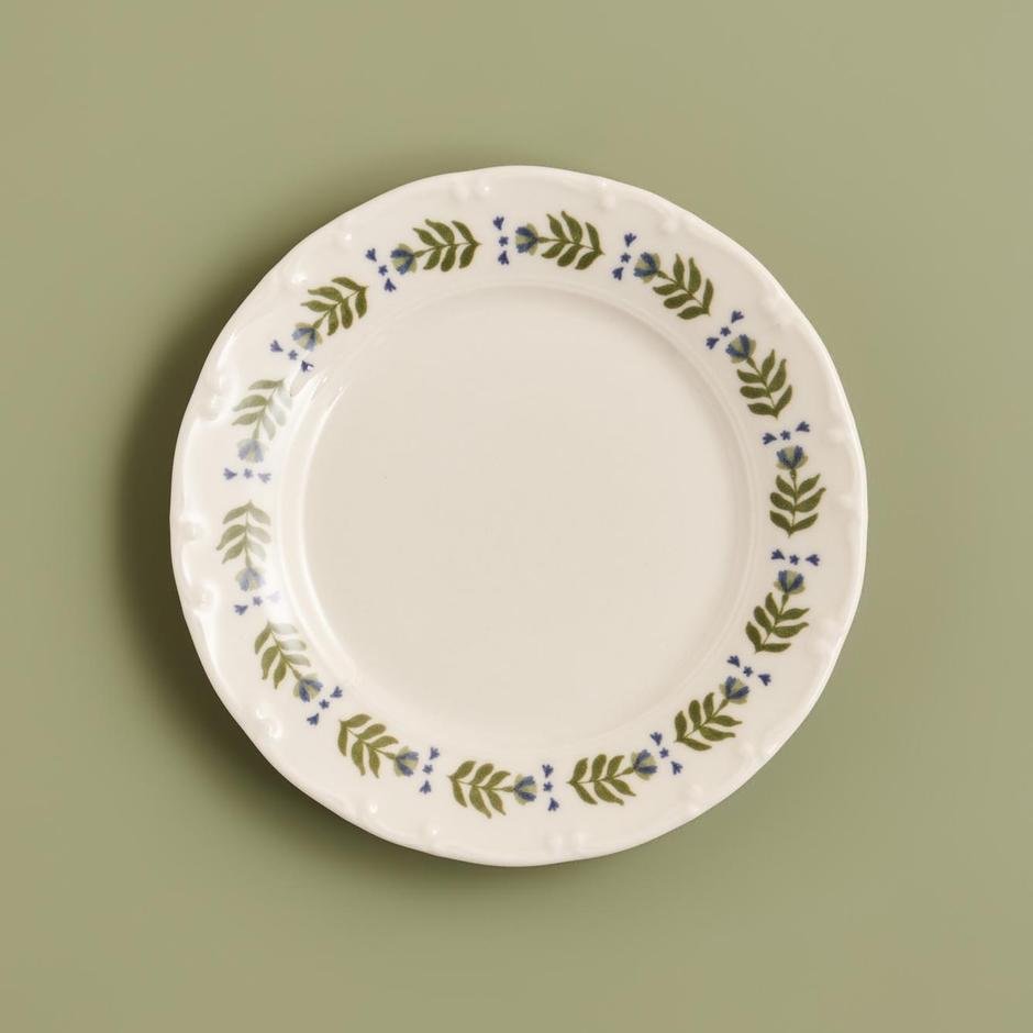  Alessa Porselen Pasta Tabağı 6'lı Mavi-Yeşil (20 cm)