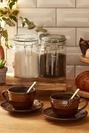  Olivia Seramik 2'li Çay Fincanı Seti Kahverengi (225 cc)