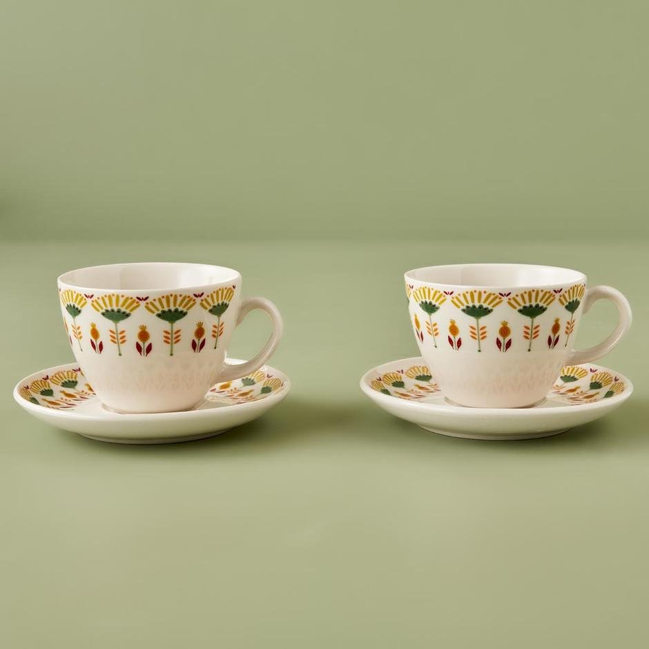 Gipsy Porselen 2'li Çay Fincanı Seti Mix (220 cc)