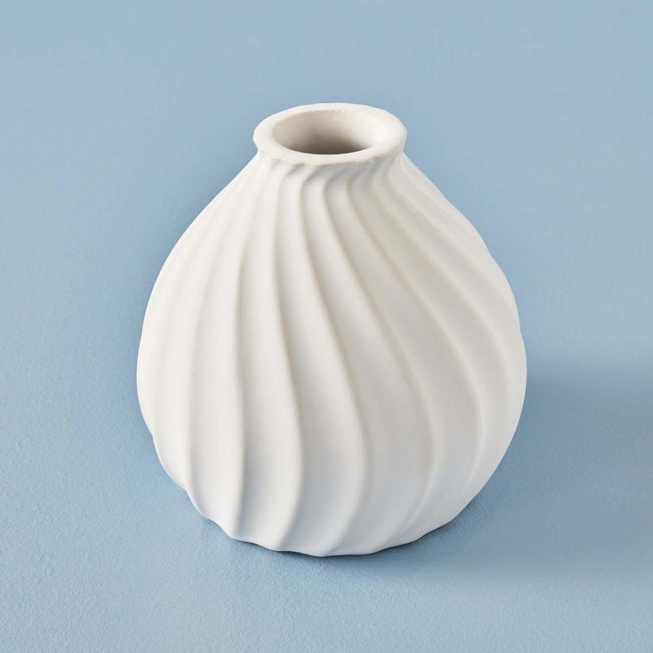  Tessa Stoneware Vazo Beyaz (11 cm)