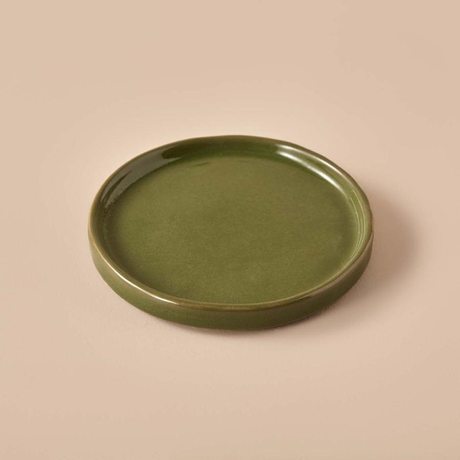  Asgard Stoneware Tatlı Tabağı 4'lü Yeşil  (10 cm)
