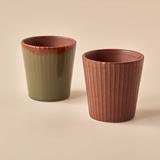 Asgard Stoneware 2'li Bardak Seti Kahverengi-Yeşil (270 cc)