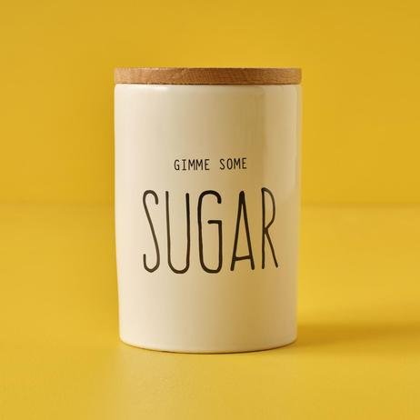 Sugar Stoneware Saklama Kabı Beyaz (14,5x9,5 cm)