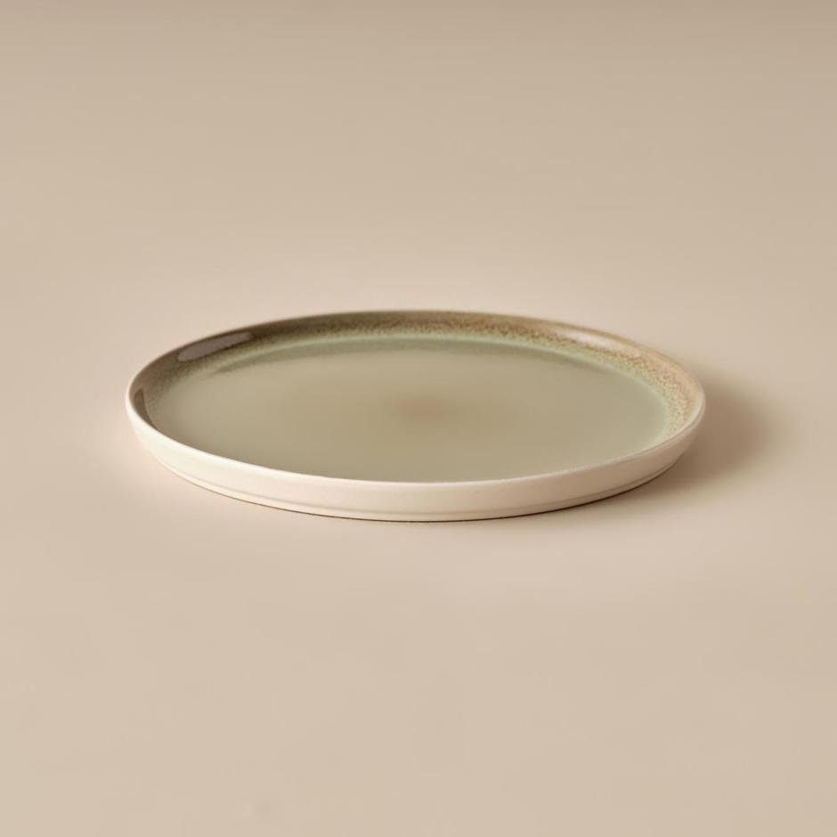  Glaze Stoneware Pasta Tabağı Yeşil (21 cm)