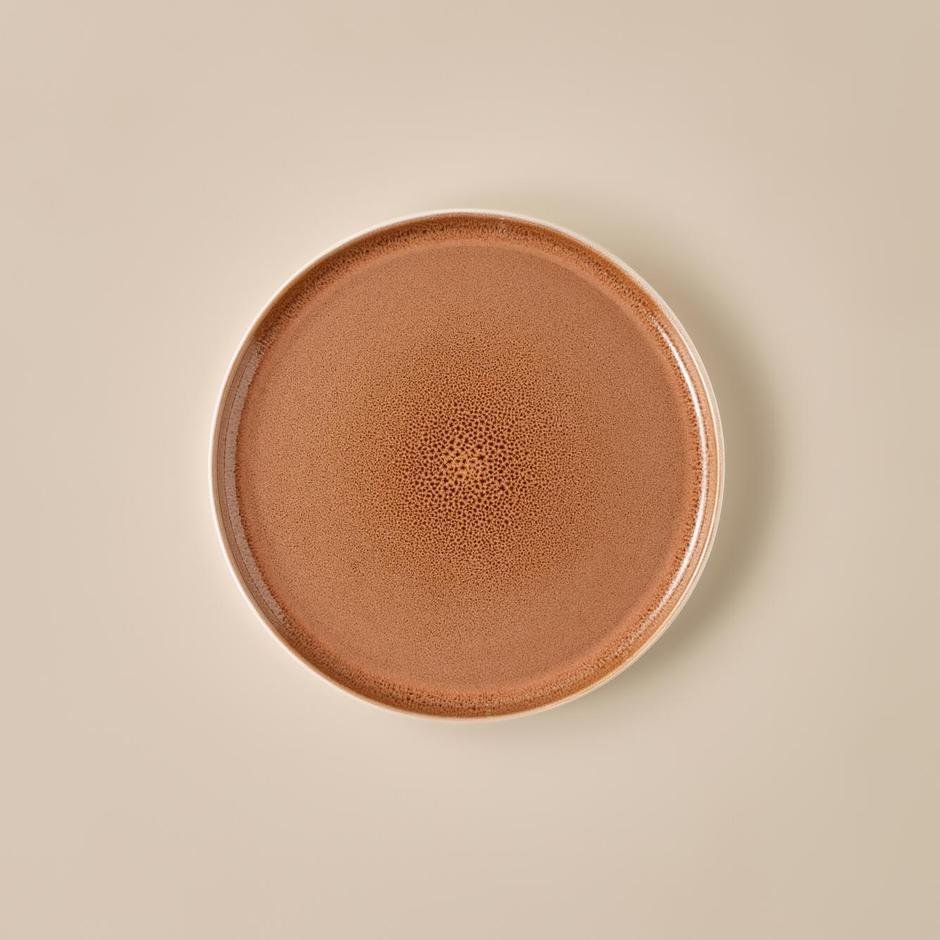  Glaze Stoneware Pasta Tabağı 4'lü Kiremit (21 cm)