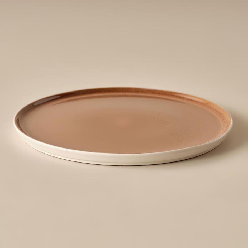  Glaze Stoneware Servis Tabağı 4'lü Kiremit (27 cm)