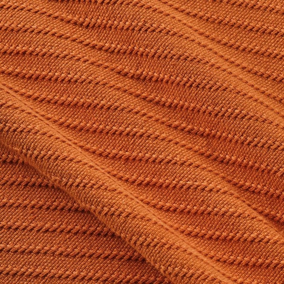  Stripe %100 Pamuk Çift Kişilik Pike Kiremit (200x220 cm)