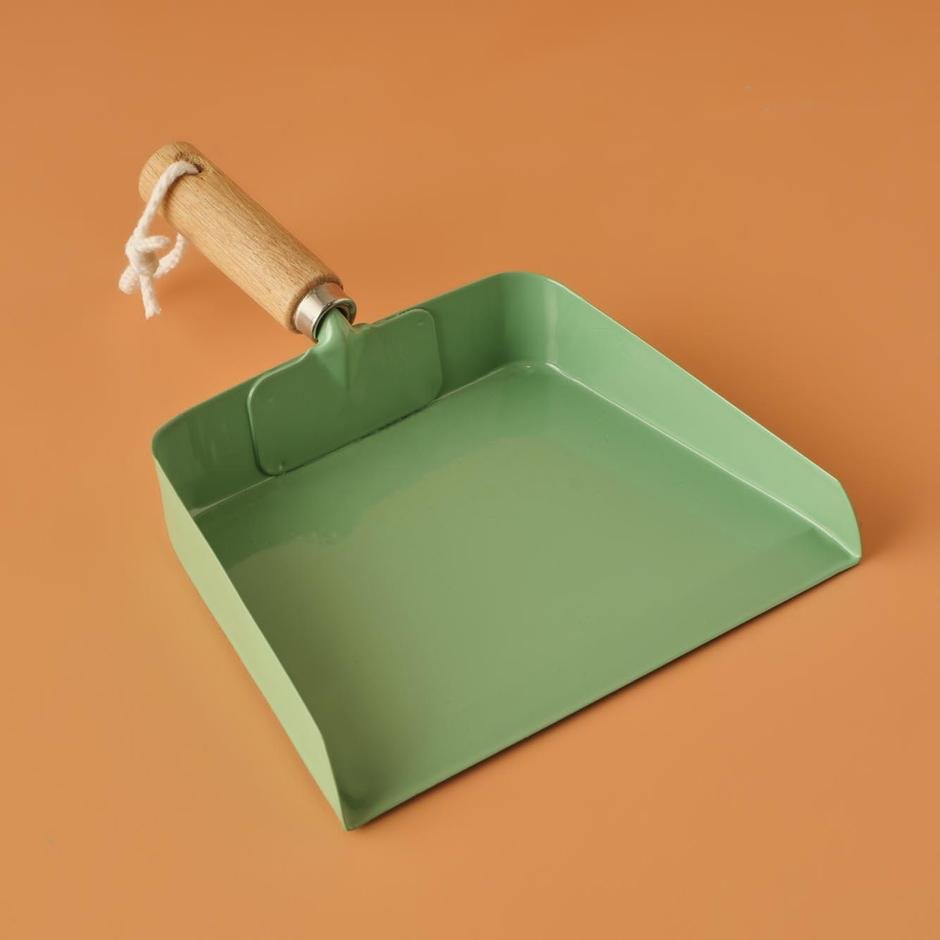  Blies Çelik Faraş ve Fırça Set Yeşil (24x19x7 cm)