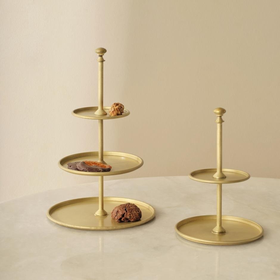  Laye Pasta&Kek Standı Gold (28x18 cm)