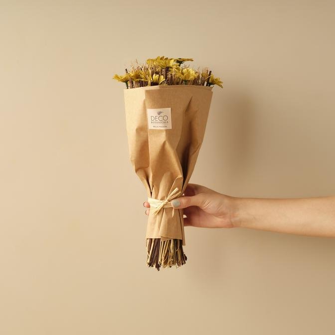 Daisy Dal Çiçek Buketi Sarı (35 cm)