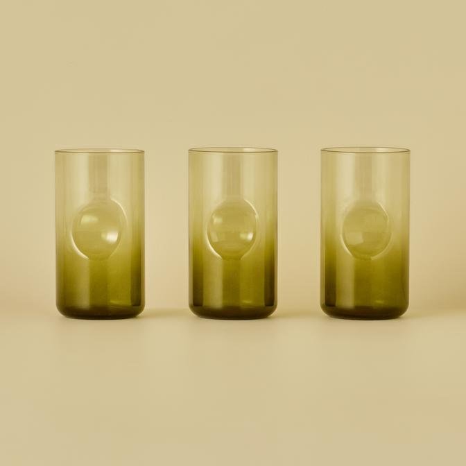 Minora Meşrubat Bardağı 3'lü Yeşil (490 cc)